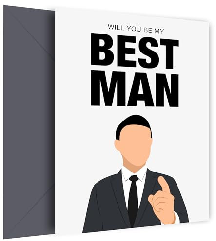 Funny Best Man Proposal Card for Wedding Day - Asking Will You Be My Best Man Card on Wedding Day