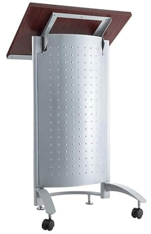 PZEOB Mobile Podium-Eisenständer-Rednerpulte, modischer und einzigartiger Podiumsständer, tragbare Bodenkanzeln, kleine Rednerpulte mit Rollen