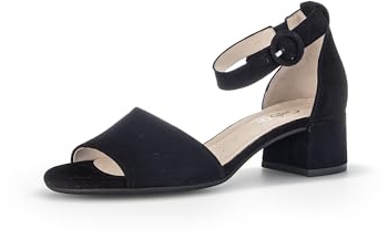 Gabor Damen Riemchensandalen, Frauen Sandalen,Leichte Mehrweite (G),offene Schuhe,Strandschuhe,Sandaletten,Absatz,schwarz (LDS),37.5 EU / 4.5 UK