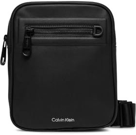 Calvin Klein Sacoche simili cuir et toile Homme