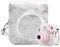Nchdewui Étui de protection portable pour appareil photo Instax Mini 12 - En cuir synthétique - Avec bandoulière et dos, Blanc., Décontracté