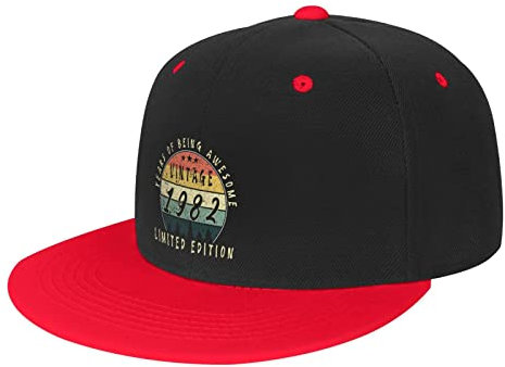 690 Snapback Baseball Cap 1982 Limitierte Auflage Zum 40. Geburtstag Baseball Cap Lässig Baseballkappe Unisex Trucker Hut Für Running Outdoor Tennis