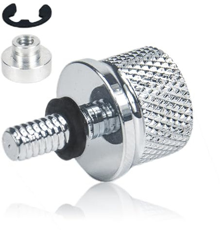 NANSENJPMP Kit di 2 bulloni per sella moto, kit di dadi per sedile parafango filettatura 1/4-20, montaggio a vite per sellino in alluminio per Harley-Davidson Sportster Softail Touring Dyna 1996-After