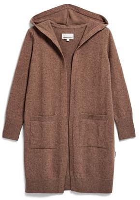 ARMEDANGELS Damen Strickjacke Relaxed Fit aus Bio-Woll Mix WARMAA Relaxed Fit Cinnamon Dust Melange Xs