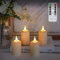 Cibnew Batteriebetrieben LED Kerzen Wasserdicht Fernbedienung Flackern Flammenlose Stumpenkerzen für Hochzeit Party Home Weihnachten,5x 10.5cm (4 Stück Beige)