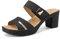 QUEEN HELENA Sabot con Tacco Largo con Sottopiede Ortopedico Donna BZ399 (BZ399 Nero, Sistema Taglie Calzature EU, Adulto, Donna, Numero, Media, 39)