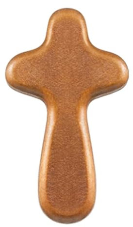 xbiez Cruz de madera de pino, utensilio de iglesia, recuerdo religioso, cómodo, sostiene cruces que se ajustan perfectamente a tu mano