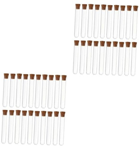 Alipis 2 Sätze Testrohre Mit Korkverschluss Aufbewahrungstuben Für Flüssigkeiten Badezusätze Pflanzenvermehrung Wiederverwendbar Luftdicht Für Labor Diy Projekte 50 Stück * 2