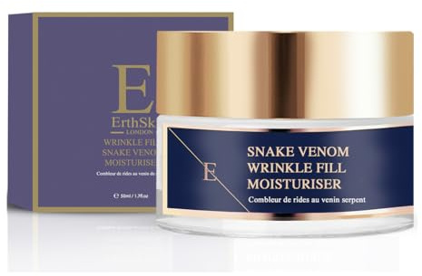 ErthSkin London Snake Venom Wrinkle Fill Moisturiser, 50ml, with Hyaluronic Acid and Collagen