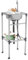Mobile In Acciaio Inox Lavabo Lavandino Cucina Lavandino Freestanding Lavandino Cucina Lavello Con Rubinetto Per Interno ed Esterno, Garage Esterno Interno Lavanderia