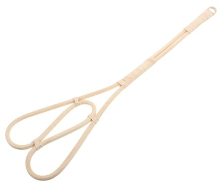 iplusmile Handgewebter Rattan Quilt Duster mit Langem Griff Vielseitiges Staubentfernungswerkzeug für Teppiche Decken Matratzen und Daunenjacken Beschleunigt Trocknung Leicht und Tragbar