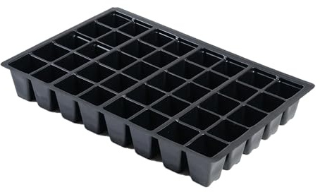 KasaBona 40 Cell Seed Tray Inserts – Durable Reusable Plastic Plant Starter Trays for Seed Germination & Seedling Growth – Compatible with AP55 Transparent Lid Ideal for Flowers & Herbs (Pack of 10)