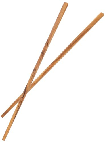 POPETPOP Palillos Chinos Largos de Madera Natural Marrón, Reutilizables y Fáciles de Limpiar, Ideales para Cocinar en Ollas Calientes y Servir con Comodidad