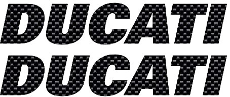 labelbike - Kit 2 Adesivi Scritte per Moto Serbatoio Stickers compatibili con Ducati Racing