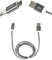 Vetrineinrete® Cavo Micro USB in Metallo 5 Pin per Smartphone Android Samsung Galaxy Huawei Alta velocità Cavetto Metallico di Ricarica 1 Metro (Argento) E3