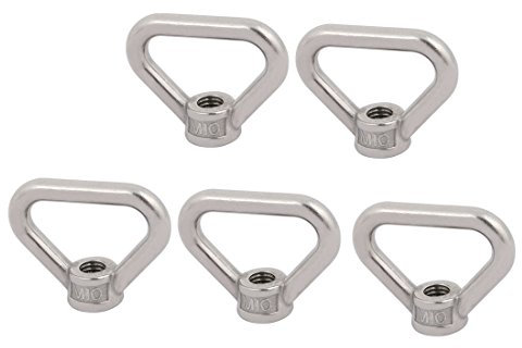 Sourcingmap M10 Gewinde 304 Edelstahl Triangle Ring geformter Lifting Eye Mutter 5 x