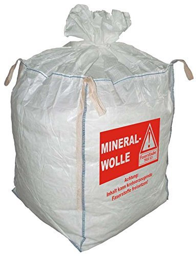 2 Big Bag, FIBC, Mineralwolle, MIWO, Entsorgungssack, 90x90x110cm SWL 150Kg (9,40€ / Stück)