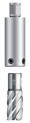 Weldonschaft-Verlängerung 80 mm Weldon 19 mm (3/4), inkl. Auswerferstift ZAK 080 | Kernbohrer Verlängerung | Für Magnetbohrmaschinen und Kernbohrer | ZAP 300 | BDS Maschinen®