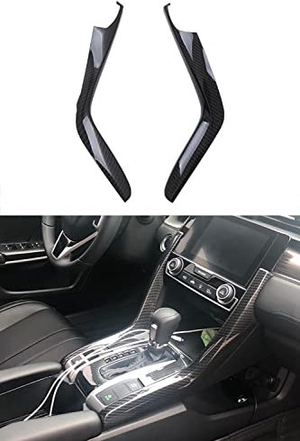 Kadore Carbon Fiber Innenraum Schaltung Formstreifen Abdeckung Trim für 2016 2017 2018 2019 2020 2021 Honda Civic 10th Gen LHD