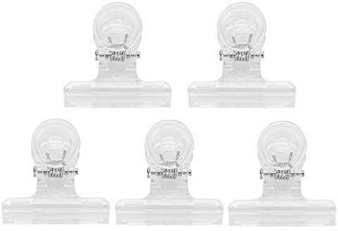 FILFEEL Nail Extension Clips, 5pcs C Curve Nail Pinching Clips, Multi-functional Nail Art Accessories for Nail Art DIY Building (Transparent)