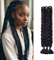 Silk-co Braids Extensions 104cm Kunsthaar zum Einflechten, 3 Stücke Braids Haare, Crochet Hair Für Jumbo Braids Box Braid Twist Zopf Haarverlängerung Schwarz