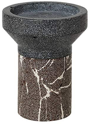 broste Copenhagen Idun Kerzenständer, Stein, Braun, 15x10cm