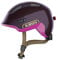 ABUS Kinderhelm Smiley 3.0 ACE LED - Fahrradhelm mit Licht - tiefe Passform & Platz für einen Zopf - für Mädchen und Jungs - Violett Glänzend, Größe S