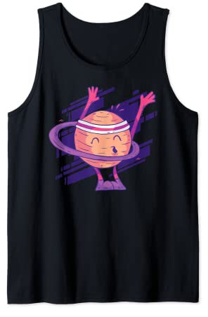 SATURN: HULA HOOP mit Ringen Funny Meme Planet Tank Top