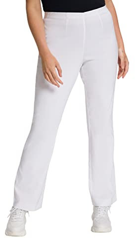 Ulla Popken Damen Bengalinhose Hosen, schneeweiß, 60W / 30L