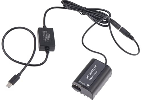 Fotga USB Typ-C USB-C Netzteilkabel mit dekodiertem Dummy-Akku DMW-BLK22 DMW-DCC17 für Panasonic Lumix S5 S5K GH6 DSLR Kamera V-Mount Anton Bauer Akku
