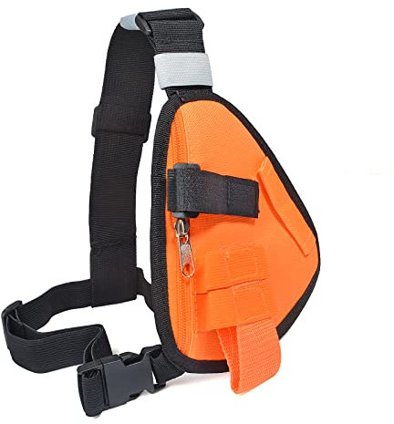 UAYESOK Radio Brust Tasche Funkgeräte Halterung Schultergurt Holster Universal-Weste Harness Tasche mit Nylon Gurt Gürtel für BAOFENG Motorola Midland Icom Cobra Walkie Talkie Zubehör (Orange)
