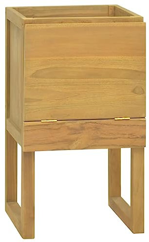 vidaXL Armoire de Salle de Bain, Meuble de Rangement, Organisateur de Toilette Maison Intérieur, 41x40x75 cm Marron Bois de Teck Solide