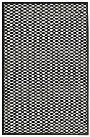 Wecon Home Moderner Esprit Kurzflor Wende-Teppich für Wohnzimmer, Schlafzimmer und Kinderzimmer - Paulsen (160 x 230 cm, schwarz)