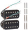 SAPHUE Micros Humbucker pour guitare électrique à double bobinage et micro chevalet (noir)