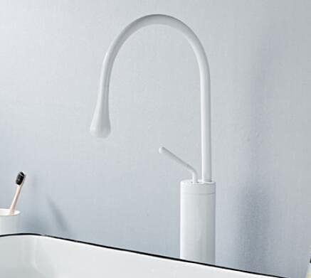 JYCCH Waschbecken Wasserhahn Modern Nickel/Schwarz Badarmatur, Waschtischarmatur, Küchenarmatur Einloch Kalt- und Warmwasserhahn, Waschtischarmatur Mischbatterien Waschtischarmaturen (Co