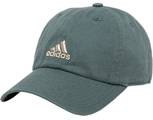 adidas Women's Saturday Relaxed Adjustable Cap, Raw Green/Alumina Beige, One Size