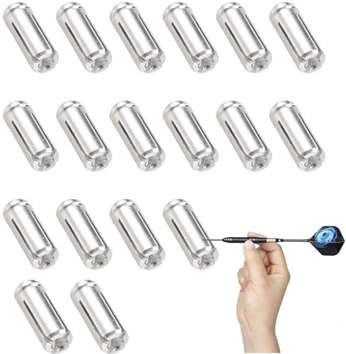 Juwacoo 18 Stück Dartflug Schützer, Langes Leben Flights Protector Zubehör, Aluminum Flights Dartpfeile Zubehör für Alle Flugarten 2.5 mm