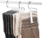 Verbesserter faltbarer Hosenbügel, platzsparend, 6 Ebenen, Kleiderständer, Edelstahl, multifunktionaler Schrank-Organizer, rutschfeste Metallbügel für Hosen, Jeans, Röcke, Hosen (4 Stück)