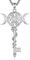 INFUSEU Hecate's Wheel kette, 925 Sterling Silber halskette Figuren Heidnische Triple Moon Göttin Hecate Schmuck Amulett Hexe Schlange Anhänger Schutz Rune Wicca Schmuck für Frauen