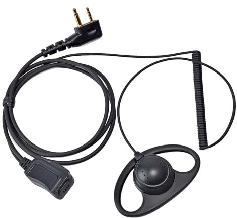 HYSHIKRA D-Form Kopfhörer Headset Kompatibel mit Midland G7 pro G8 G9 pro M24 M24 Plus M48 M99 G6 XT G7 XTR | Security Softair (1, D-förmig)