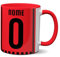 Fashion Graphic Tazza personalizzata in ceramica tifosi ultras squadra personalizza la tazza mug con nome e numero tifosi ultras squadra del cuore tifoso (Rossonero/rosso)