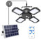 xingruyu Solar Shed Light Indoor Outdoor with Remote Control，Solar Pendant Light with 128LED 1000LM Solar Powered Security Motion Sensor Lights for Home Yard Barn Gazebo Patio Porch IP65 Waterproof