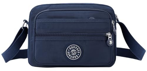 FAVORTALK Kleine Umhängetasche Damen Crossbody Bag Moderne Nylon Handtasche mit Verstellbarem Messenger Bags Handytasche für Schule Reisen,DJB01504