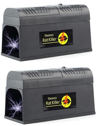 LEIPING 2X Elektrische rattenfall - mausefalle elektrisch,zum Fangen von im Innen und Außenbereich, Maus, Wühlmaus, Streifenhörnchen, Hamster sonstiges Nagetieren