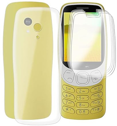 HGJTF Hülle für Nokia 3210 2024 (2.4) mit 2 Stück Gehärtetes Glas Schutzfolie, Ultra Dünn Weiche Silikon Handyhülle TPU Stoßfest Schutzhülle Cover für Nokia 3210 2024 - Transparent
