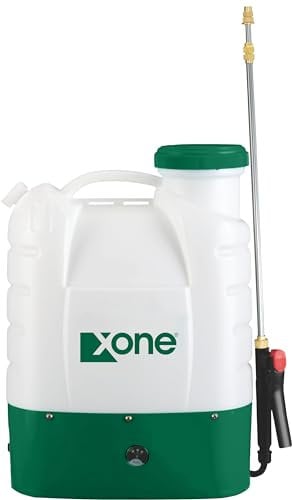 XONE | POMPA A SPALLA irroratrice con BATTERIA al litio (12V - 8Ah),16 litri con sebatoio resistente ai raggi UV. Lancia telescopica in acciaio