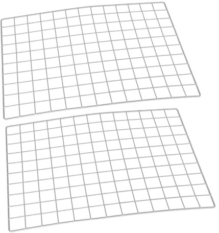 Cabilock 2 Stück Wandgitter aus Eisen Drahtgitterpaneel für Kindergarten und Wanddeko Praktisches Fotodisplay Weiß 48,5x37,5cm Vielseitiges Aufbewahrungs und Präsentationsgitter