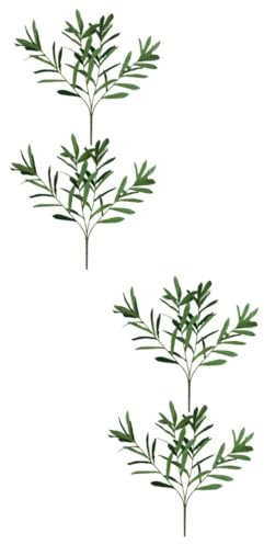 STOBAZA Faux Olivier 4 Pièces Rameau D'olivier Artificiel Décor De Gobelincore Fausses Feuilles D'olivier Olive Tree Artificial Bouda Decoration Interieure Plante Décorative en Plastique Green