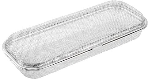 New valley warbler Chopstick Holder for Dishwasher, Kitchen Small utensil organizer for drawer, Mesh 304 Stainless Steel with Lid and Lock, Great accessory for Chopstick or Straw