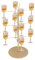 QCXWCJWD Cocktail Tree Stand, 3 Tier 12 Holders Gold Champagne Tower Holder, Metal Drinks Party Display Stand for Champagne, Cocktails, Martini, Margarita Cups, Weddings, Bridal Shower, Parties